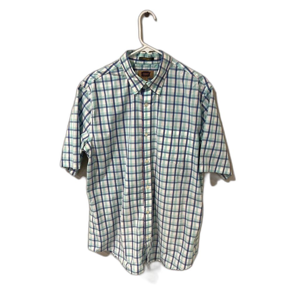 Foundry Men's LT 17" Collar Short Sleeve Button Down Shirt